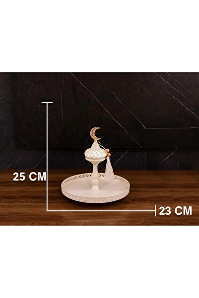 TOHFAT-AL MAIDAH Round courtyard, illuminated mosque dome, beige crescent