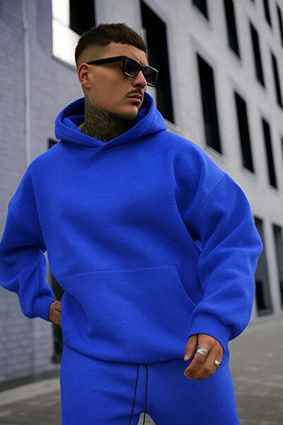 oneagılyazı 3 Yarn Combed Cotton Plus Size Unisex Sweatshirt