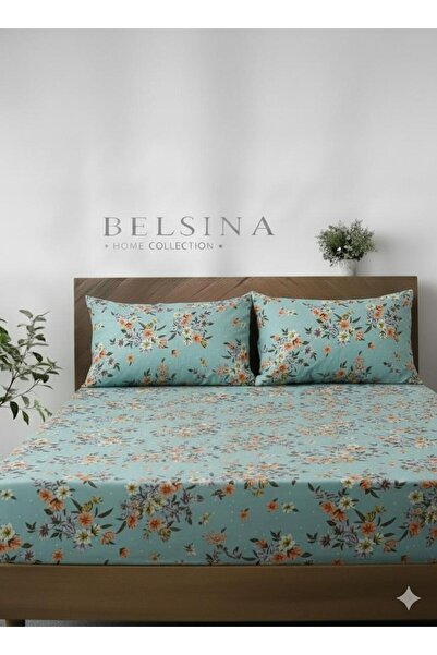 VODDİ Prevelika organska tkanina sa plavim cvećem | Čaršav sa lastišem set | ...