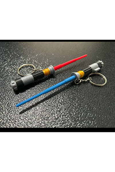 ADA 3D Teleskopik Açılır Kapanır Işın Kılıcı Anahtarlık Çanta Süsü Stres Atıc...