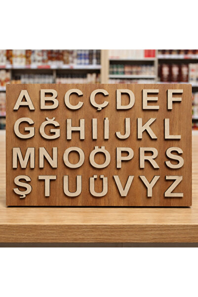 Store Ay Işığı Eğitici Ve Öğretici Ahşap Çocuk Puzzle Montessori Yapboz Bebek...