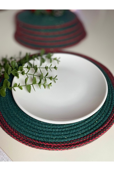 ELÇİÇEK HOME Supla Set, American Service New Year's Concept Supla Set 6 Pieces