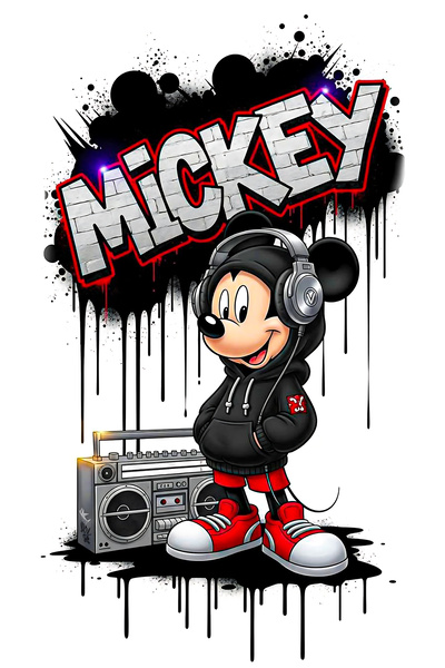 Hayal Poster Retro Ahşap Poster Mickey Karikatür Poster 20x30