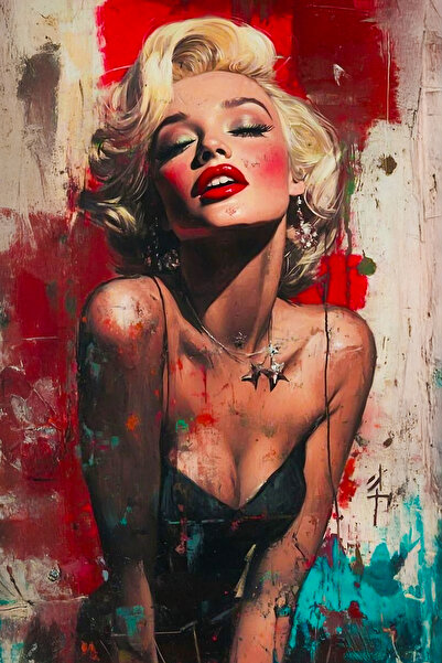 Hayal Poster Retro Ahşap Poster marilyn monroe 1 Karikatür Poster 20x30