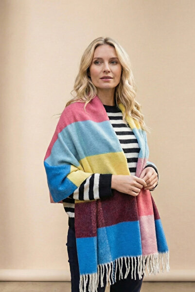 Gubo Women's Shawl 100% Acrylic Multi-Colored