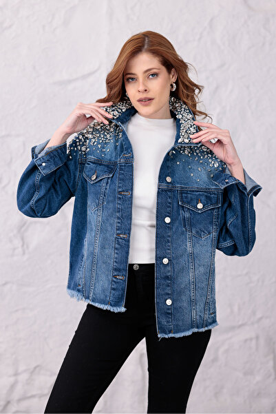 RENGARENG KADIN DENİM CEKET TASARIM KOT MONT