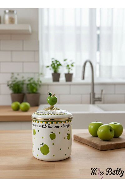 Miss Betty برطمان مون أمار متوسط الحجم مطلي بالمينا 12 سم