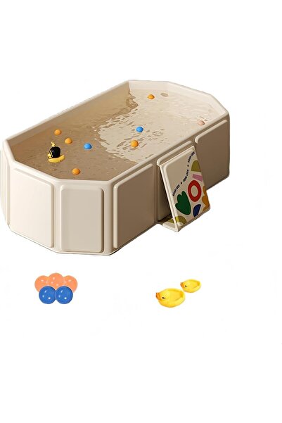 XICEN حوض استحمام قابل للطي للأطفال بقاعدة مانعة للانزلاق