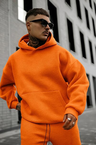 oneagılyazı 3 Yarn Combed Cotton Plus Size Unisex Sweatshirt