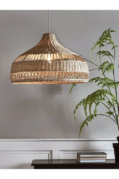 VORSİ AKSESUAR Natura Bohem Avize,hasır Salon,mutfak,holl Avize ( Örme Avize ...