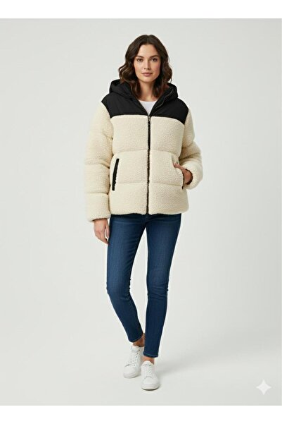 Paydey Fleece Inside K Hooded Zippered Teddy Coat