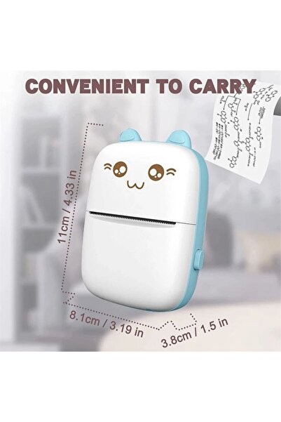 Generic طابعة صغيرة محمولة قابلة لإعادة الشحن، سهلة الحمل والتنقل، تعمل بتقنية الطباعة الحرارية الجيبية، مثالية للاستخدام أثناء التنقل.