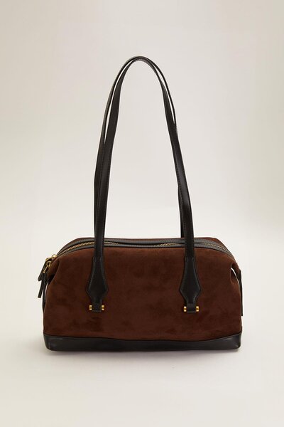 Levidor Premium Süet Dokulu Omuz Çantası Camel