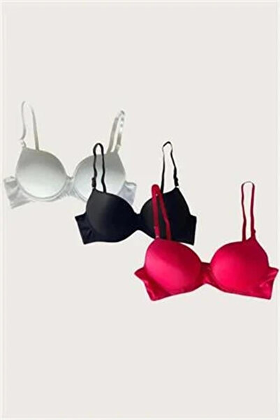 Aria's Closet Arias Closet Alb-Negru-Roșu Sutien casual fără susținere, cu sâ...