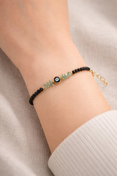 Karma Stylish Bracelet with Evil Eye Bead Detail