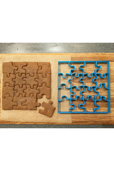 ADA 3D Yapboz Parçaları Şekilli Puzzle Kurabiye Kalıbı Çoklu Kesici Hamur Apa...