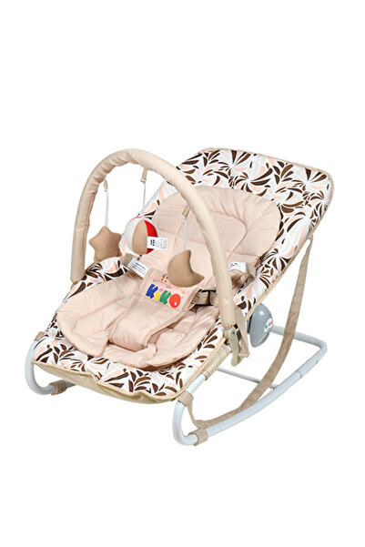 Kiko كرسي هزاز مريح وألعاب - بيج