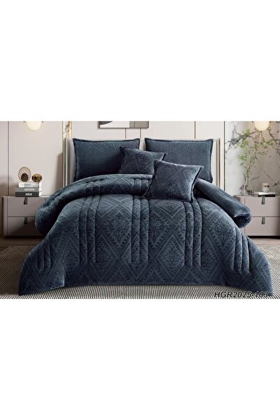 Xido Luxurious single winter bedspread with a soft touch and distinctive fur, 230*220
