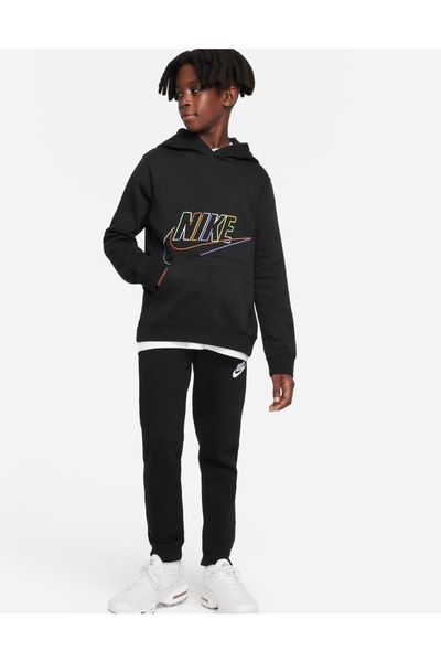 Nike Sportswear Pullover Children's Black Hoodie Sweatshirt