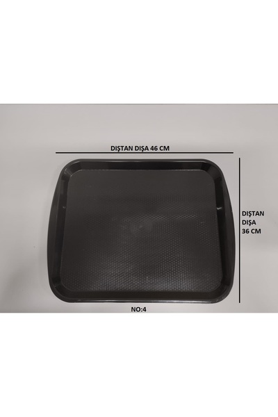 Taşkın SERVİS TEPSİ PLASTİK NO:4 SİYAH (3'LÜ)