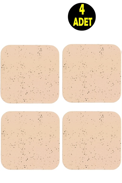 usin 4Pcs Powder Pink Color Sand Pattern Wooden Turkish Coffee Cup Tea Mug Home Office Coaster Underpad