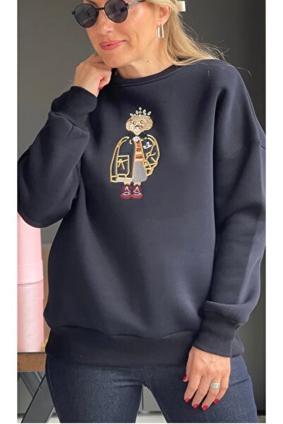 Riva LACİVERT SWEAT OVERSİZE