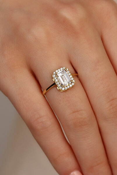 Cemre Gold 14 AYAR ALTIN ŞIK BAGET YÜZÜK