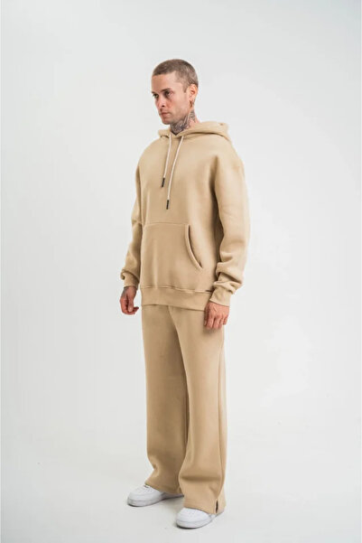 Kanonik Education Unisex Long Sleeve Hooded Tracksuit - Beige