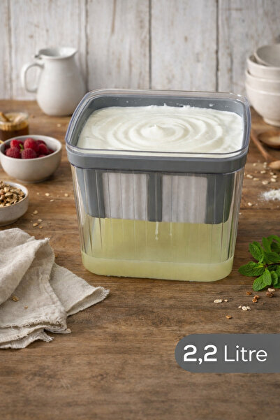 Mim Life Süzme Yoğurt Yapma Aparatlı Saklama Kabı 2.2 Litre