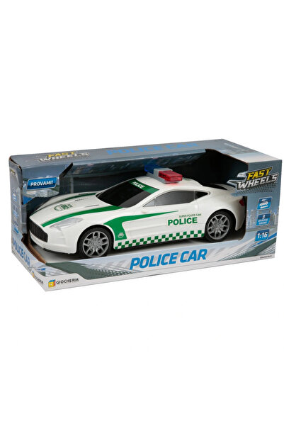 TOYFEST Fast Wheels 1:16 Police Car with Lights and Sound