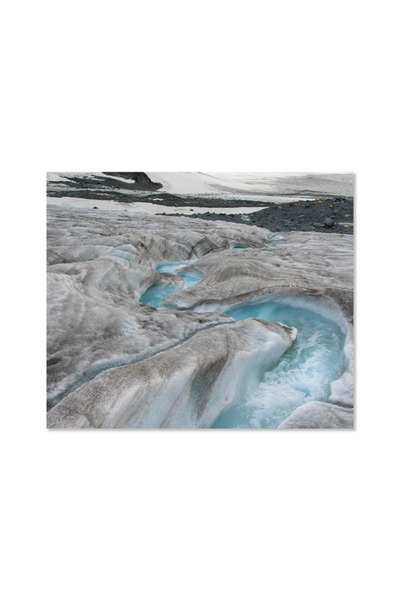 Printoot Glacier Photography Canvas Turquoise Ice Print for Nature Explorer Home Styling
