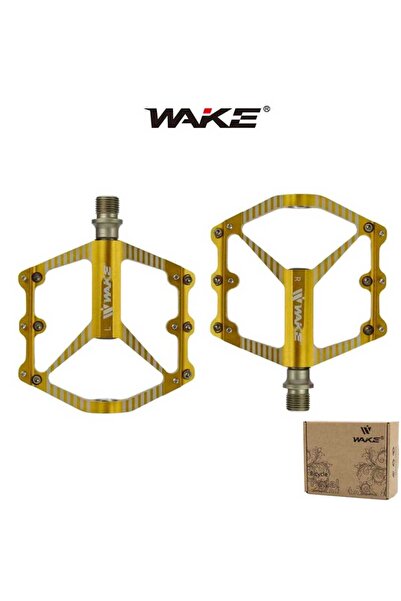 Wake Alüminyum Sarı Rulmanlı CR-MO Mil Geniş Bisiklet Pedalı