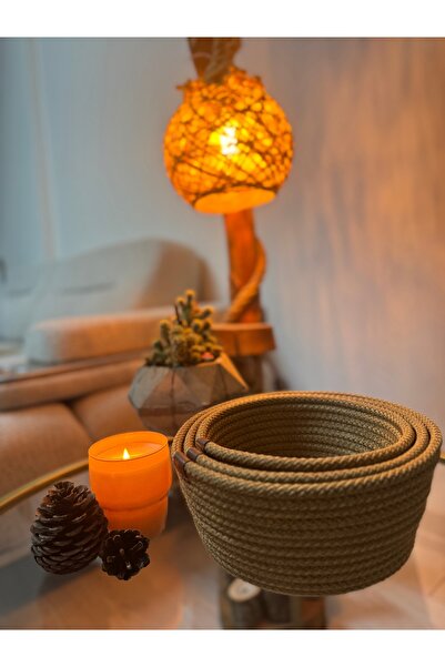 MMSGHOMEDECOR سلة من الخوص مكونة من 3 قطع، سلة من الخوص متعددة الأغراض