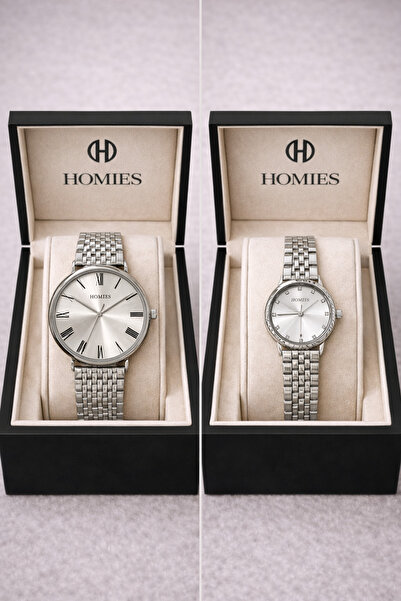 Homies Couple Watch-Lovers' Watch Original Product 2 Years Warranty 3Atm Water Resistance Gift Package
