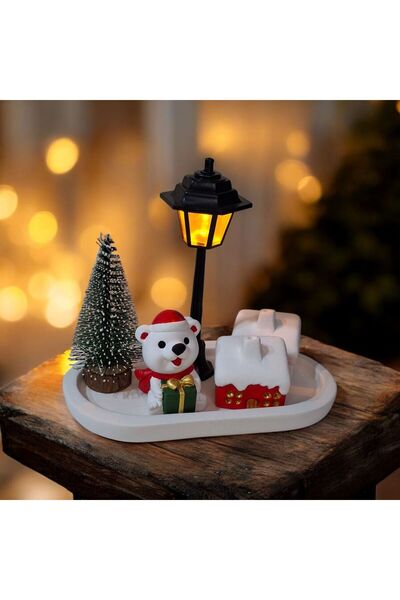 Dekorasyon Bahçesi مجموعة ديكور قرية عيد الميلاد المصغرة المضيئة / زينة طاولة...