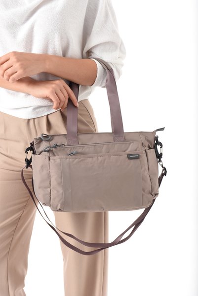 Linata Sanmorris Women's 5-Eye Parachute Fabric Adjustable Cross Strap Hand and Shoulder Bag