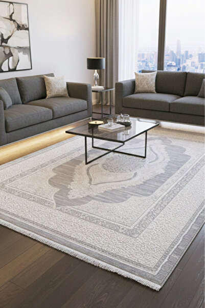 MELARİS HALI Quadro Salon Halısı Oturma Odası Halısı 4m² ve 6m² Klasik Desenl...