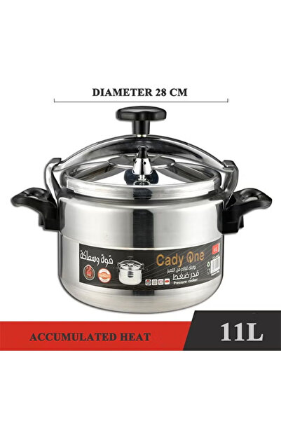 Cady One قدر ضغط مصنوع من الألمنيوم فضي