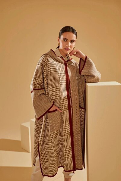 larocci Women's Tribal Pattern Pocket Poncho