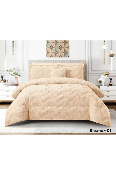 ALMIAAD Luxurious double winter bedspread with fur and velvet lining, perfect for winter weather. 250*230