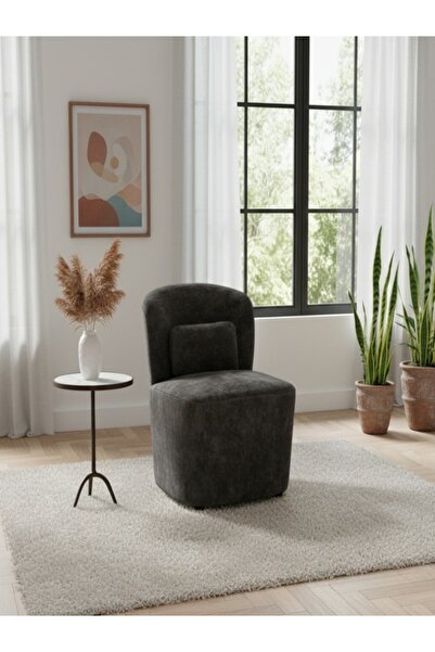 BEC13 Modern single salon chair - comfortable round design with back cushion