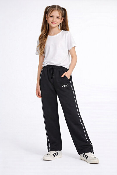 DUBAİ ÇOCUK VOİD İşlemeli Mevsimlik Paça Detaylı Kız Çocuk Bol Eşofman Altı (...