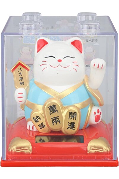 Hipster Deer Maneki Neko Solar El Sallayan Şans Kedisi