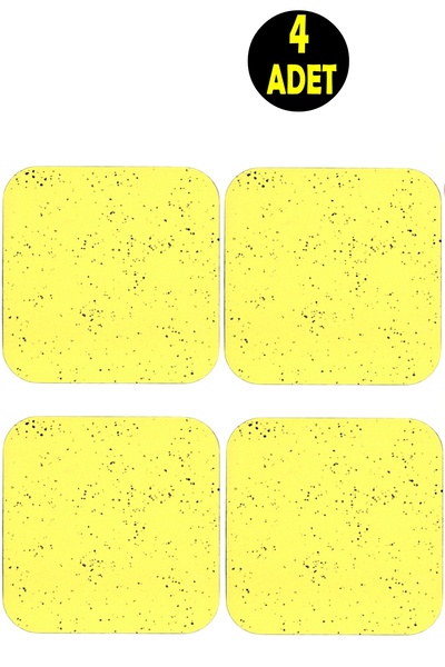 usin 4Pcs Yellow Color Sand Pattern Wooden Turkish Coffee Cup Tea Mug Home Office Coaster Underpad