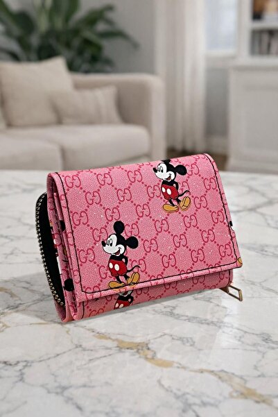 Lexa Aksesuar Micky Desenli Çok Kullanışlı 3e Katlanan Mıknatıslı Cüzdan