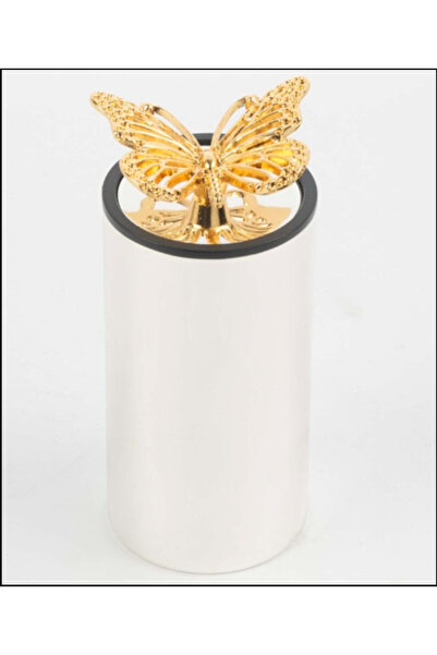 esdekor Silver Butterfly Detailed Toothpick Holder 10cm Boutique Kitchen