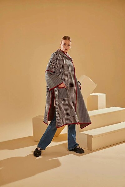 larocci Women's Tribal Pattern Pocket Poncho