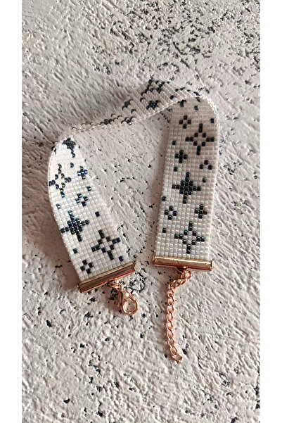 LİNWAY Bright White Fume Star Miyuki Bracelet