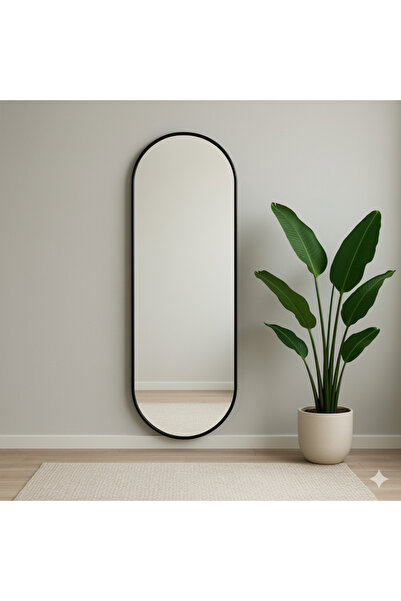 terndat Oval mirror with black frame, 50*170 cm - elegant and luxurious design