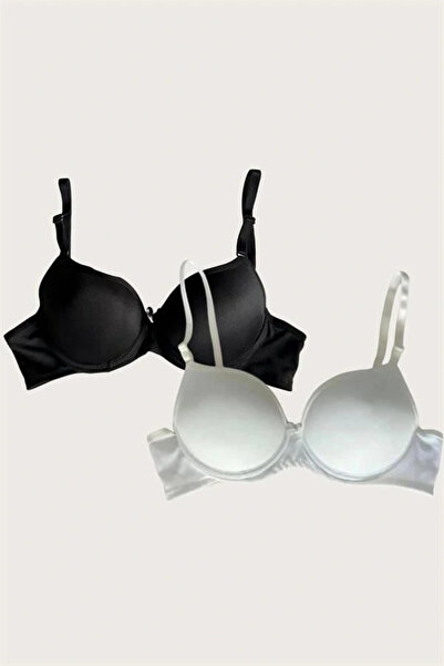 Aria's Closet حمالة صدر يومية بدون دعم من Arias Closet باللونين الأبيض والأسو...